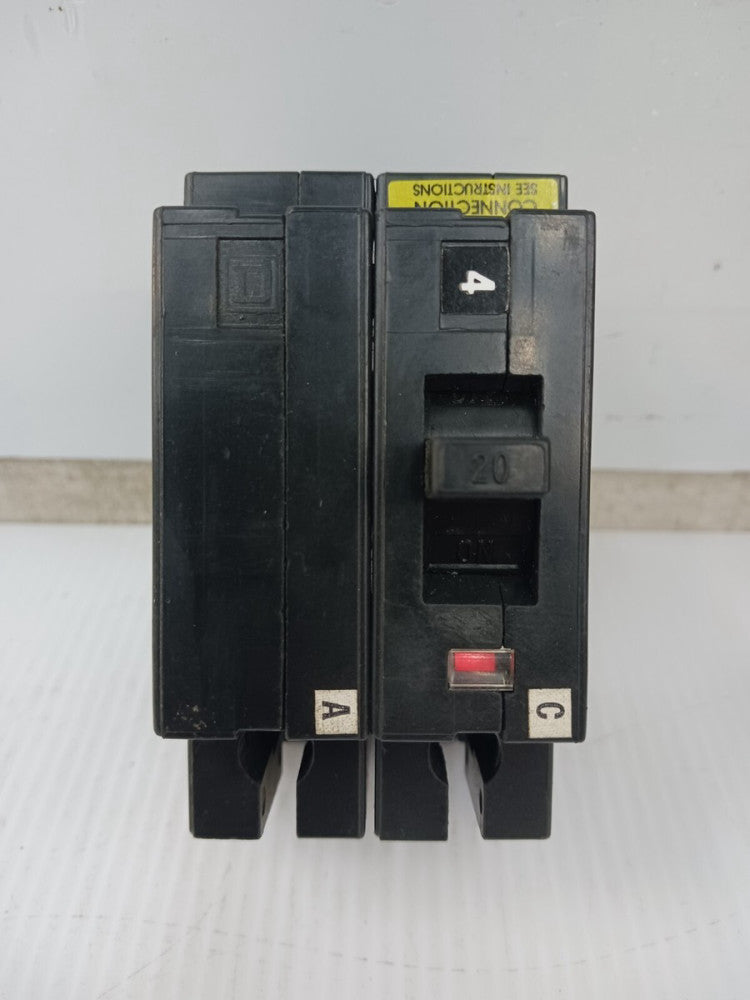 Square D 20 Bolt-On Circuit Breaker 2 Pole 480Y/277 VAC 14kA EHB24020