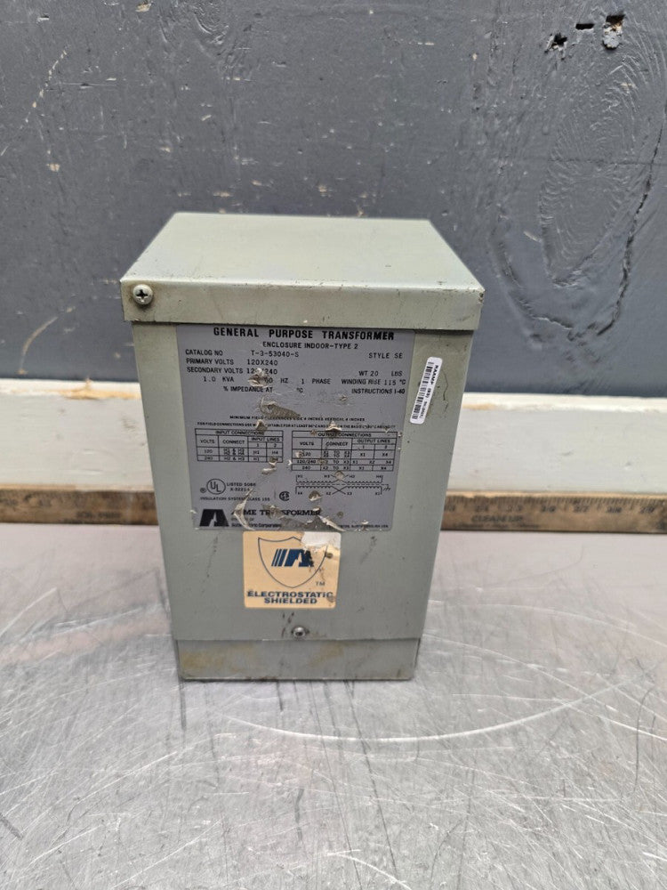 ACME GENERAL PURPOSE TRANSFORMER, T-3-53040-S, 1PH, 1KVA, 50/60Hz, N/NIB! M/O!