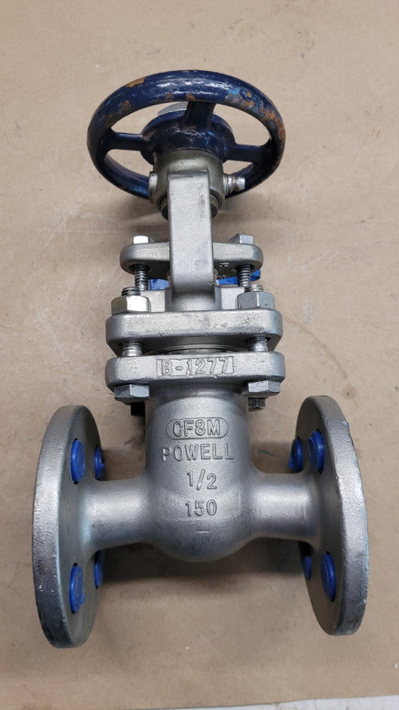 Powell Fig. 2456F0TXXX 1/2" Flanged Gate Valve CF8M Stainless Steel CL150 275WOG