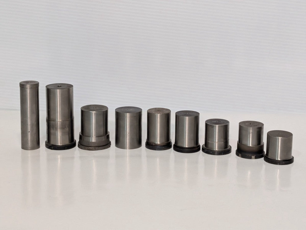 Unbranded various lot of 9 precision ground steel cylindrical parallels spacers