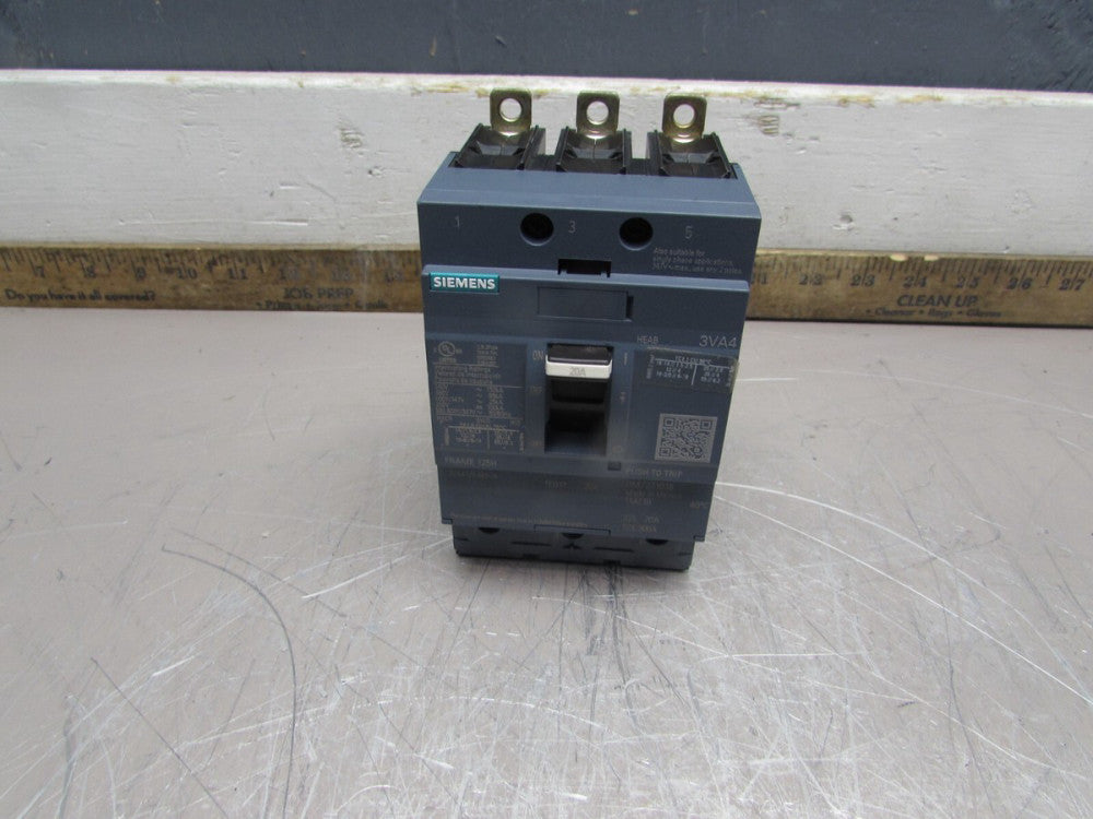 SIEMENS  3VA4120-6ED34-0AA0  ,CIRCUIT BREAKER,  3P/20A /480V/65kA   MAKE OFFER!