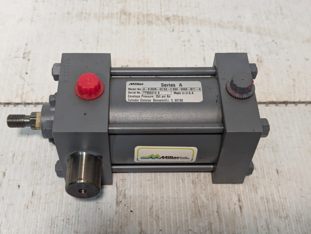 Miller A-81B2N-02.50-2.000-0063-N11-0 Pneumatic Cylinder+Returns
