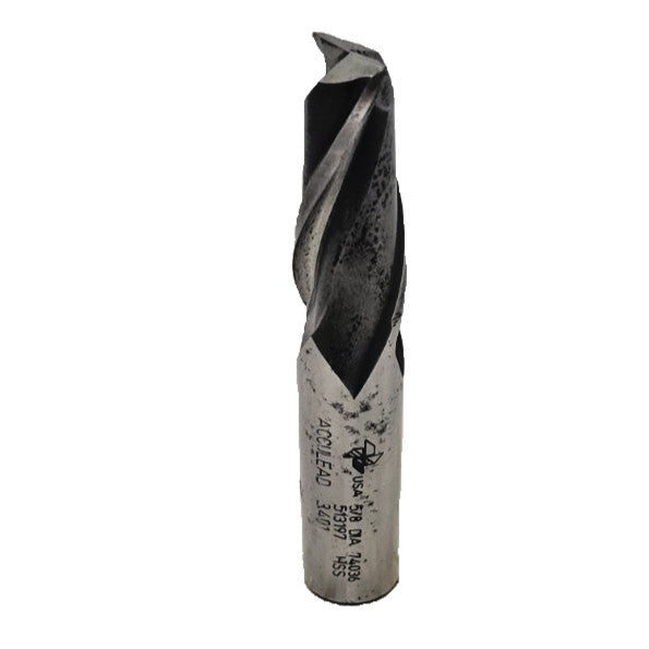 HSS END MILL 513197 5/8IN DIA, 3-1/2IN LENGTH, ACCULEAD 3.401, 2-SPIRAL FLUTE