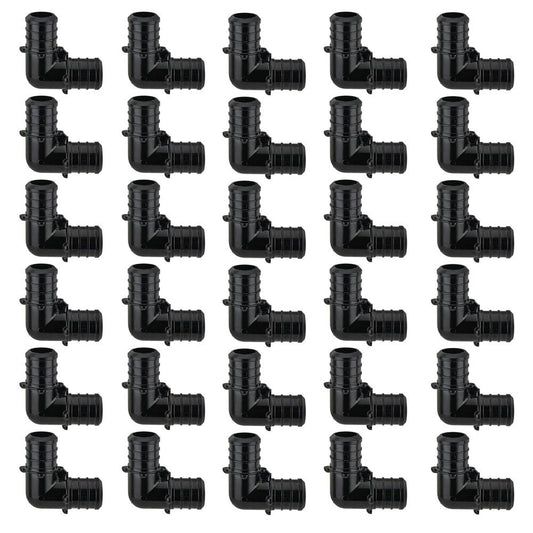 30PCS Poly PEX B  Barb Crimp Fittings 1" X 1" Elbow 90 Degree PPSU F2159