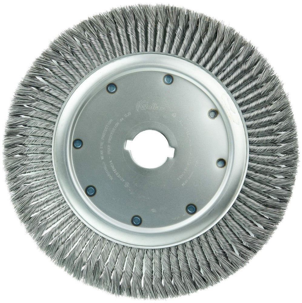 09990 15" High Density Standard Twist Knot Wire Wheel, .020" Steel Fill, 2" A...