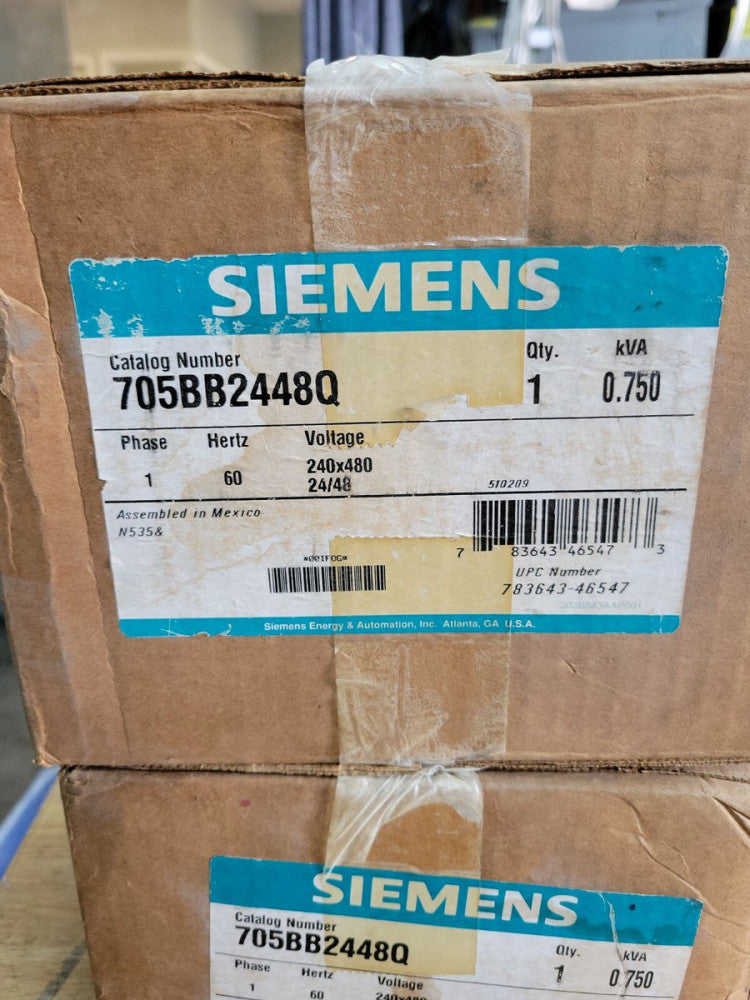 1 SIEMENS TRANSFORMER 705BB0448Q   0.750 KVA