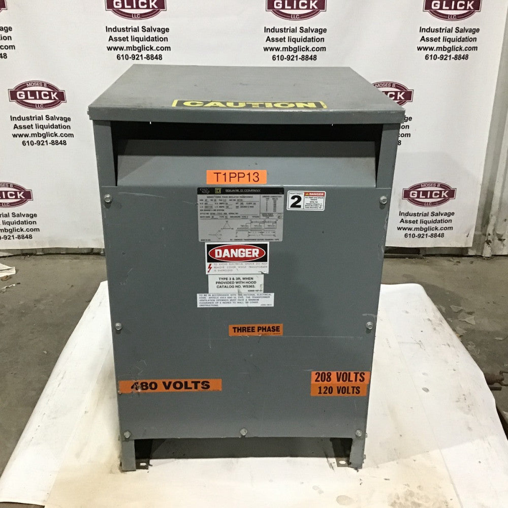 Square D 45T3H 45 KVA Transformer 3 Phase 480 V - 208Y/120 Dry Type