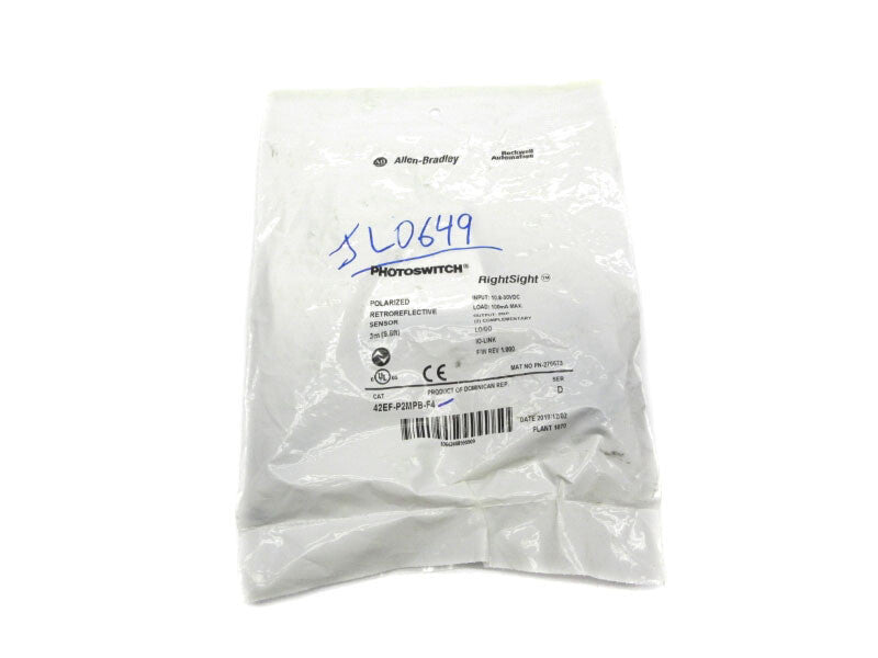 ALLEN BRADLEY 42EF-P2MPB-F4 SER. D F/W 1.000 10.8-30VDC NSMP