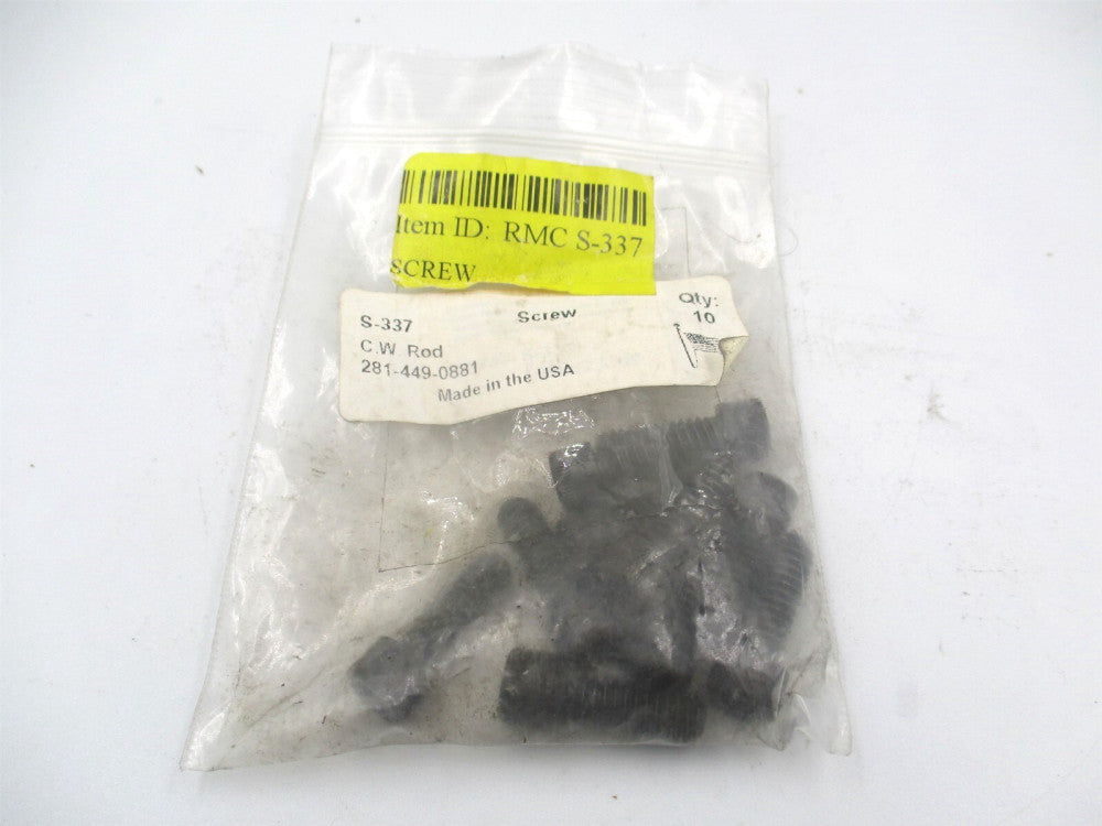 C.W. Rod (S-337) 1/4-20 x 3/4" Socket Head Cap Screws - Lot of 10