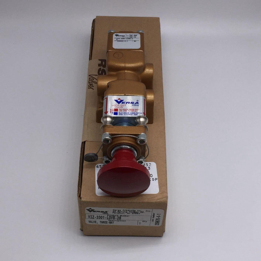 NEW Versa VIZ-3301-LOVB-2B 3-Way Lock Out Valve 200VAC, 1/4 NPT 