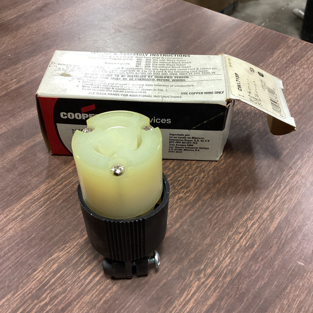 Cooper Wiring Devices Safety Grip Plug  L7-15P  CWL715P
