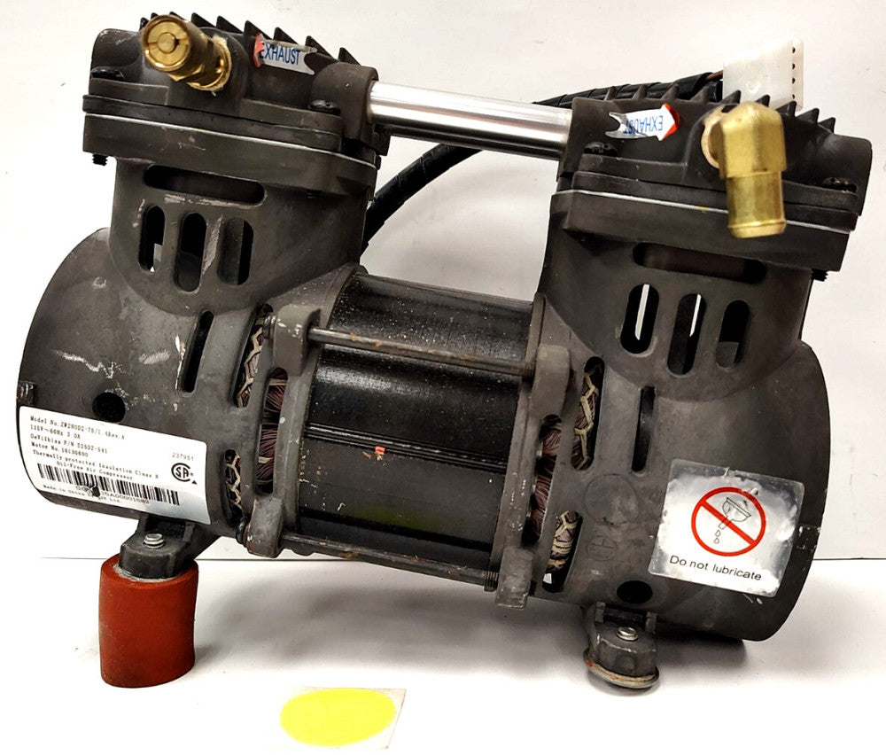 DEVILBISS AIR COMPRESSOR 115V~60HZ 3.0A 4REVA CLASS B ZW280D2-75