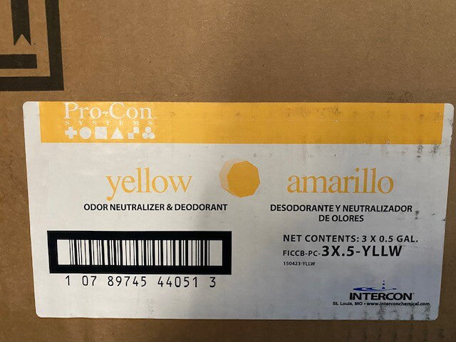 Pro-Con SYSTEMS Yellow ODOR NEUTRALIZER & DEODORANT - 3 x 0.5 gal containers