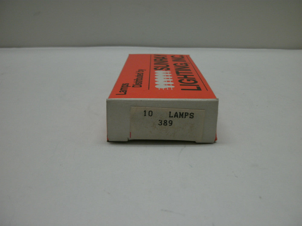 SUNRAY 389 MINIATURE LAMP BULBS 6V 0.25A 2.2V CLEAR (LOT OF 10)NIB