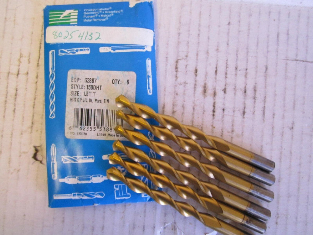 Chicago-Latrobe (53887) 3-1/2" x 4-7/8" OAL Jobber Length Drill Bits - Qty 6