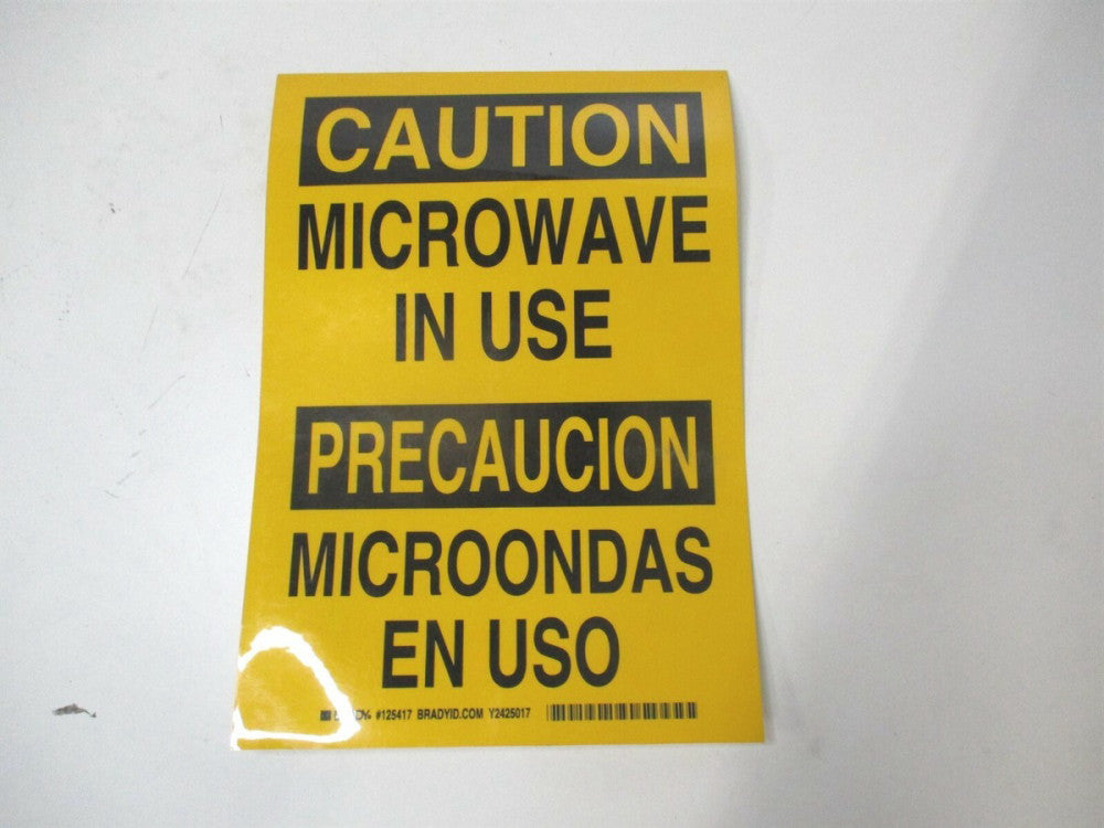 Brady (125417) 10 x 7 In Microwave In Use/Microondas En Uso Safety Sign 
