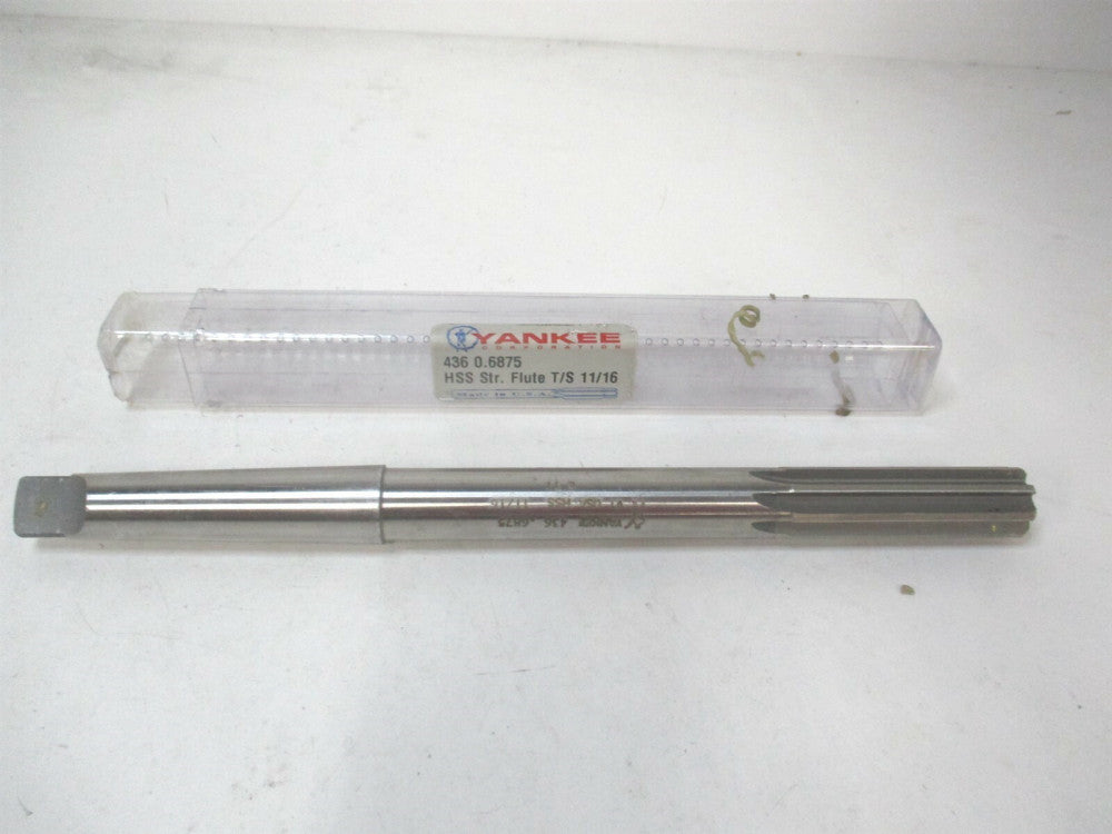 Yankee (433-0.6875) 11/16" x 2-1/4" x 9" OAL Straight Flute HSS Chucking Reamer 