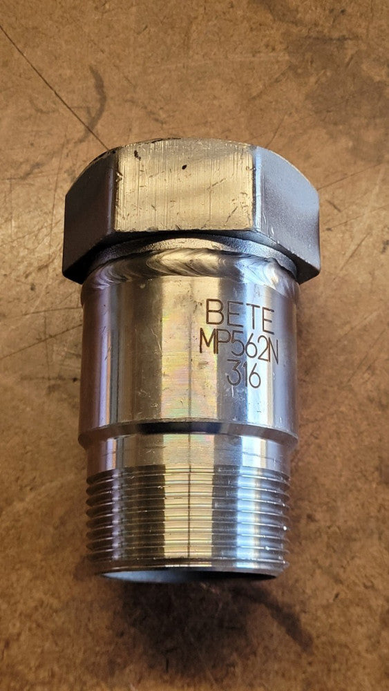 BETE MP562N 316 Stainless Steel Nozzle 1-1/4" NPT 2" Hex Head