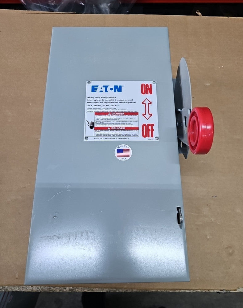 EATON, HEAVY DUTY SAFETY SWITCH, DH221FGK, 30 A, 1PH, 240 V, FUS , NEMA 1.