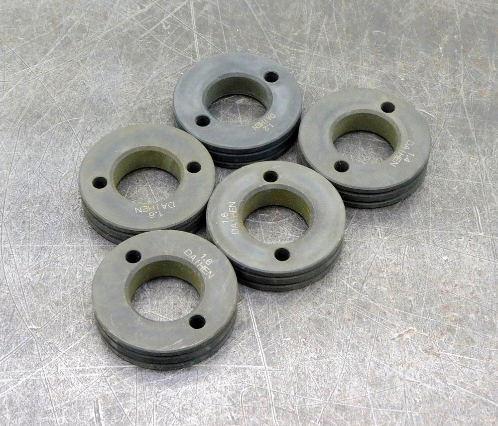 Lot of (5) Daihen Robotic Welding Mig Wire Feed Roller 1.4&1.6 K5439BO1 K1061184