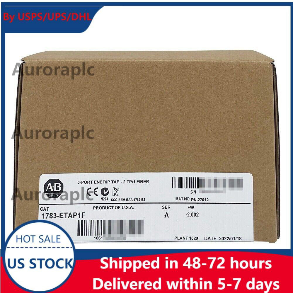 New AB 1783-ETAP1F EtherNet/IP Tap 2-Port Copper, 1-Port Fiber US Free Tax