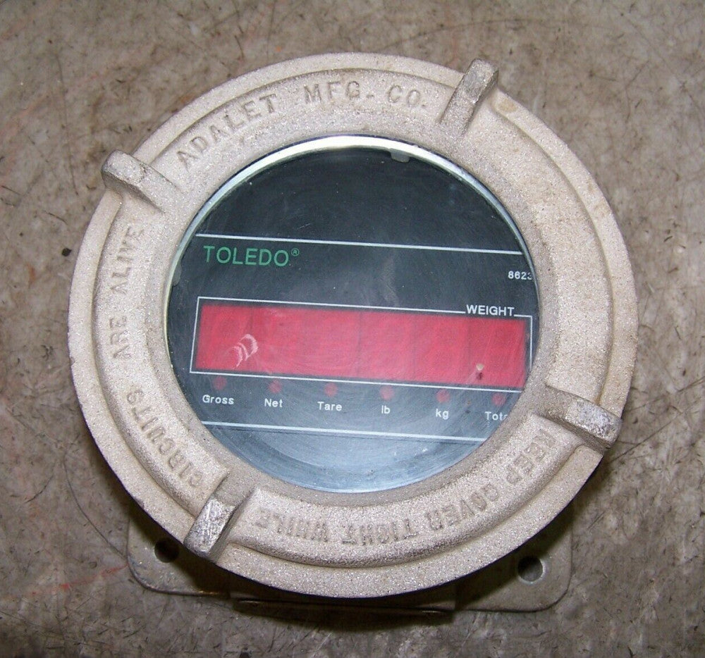 TOLEDO HAZARDOUS LOCATION SCALE HEAD 115 VAC ADALET XJWHGC ENCLOSURE 8623