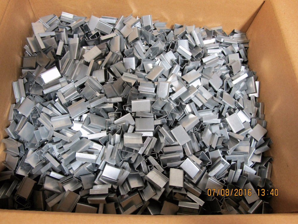 (5000) 5/8" Open Type Seals for Steel Strapping, Case Of 5,000 US MADE [BB21]