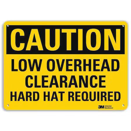 Lyle U4-1518-Ra_10X7 Safety Sign,Low Overhead Clearance,7In H
