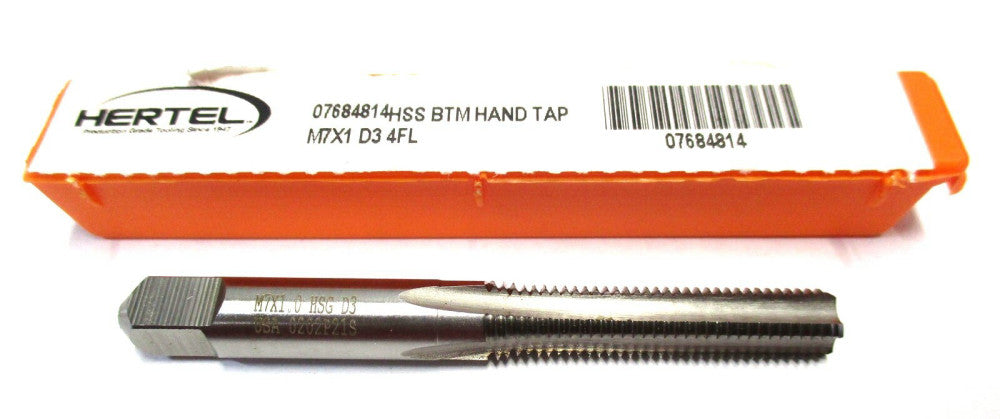 NEW (07684814) M7x1.00 D3 x 2-23/32 4F RH HSS Bottoming Straight Flute Hand Tap