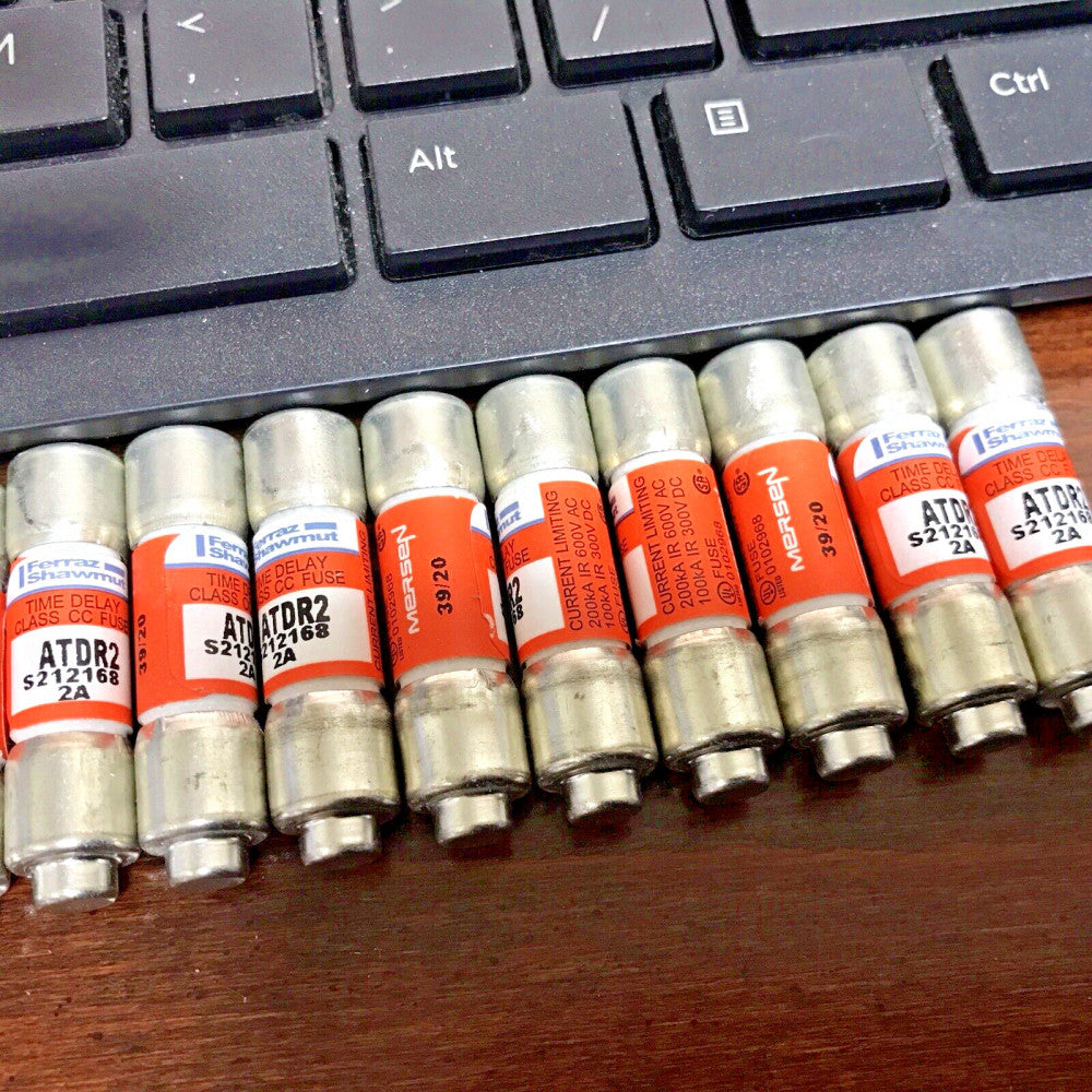 (Lot of 10) Ferraz Shawmut ATDR2 Time Delay Class CC Fuse 2A 600Vac