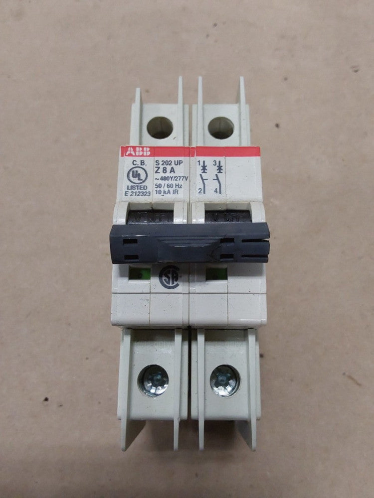 ABB S 202 UP Z 8 A ~480Y/277V 50/60 Hz E212323 Circuit Breaker