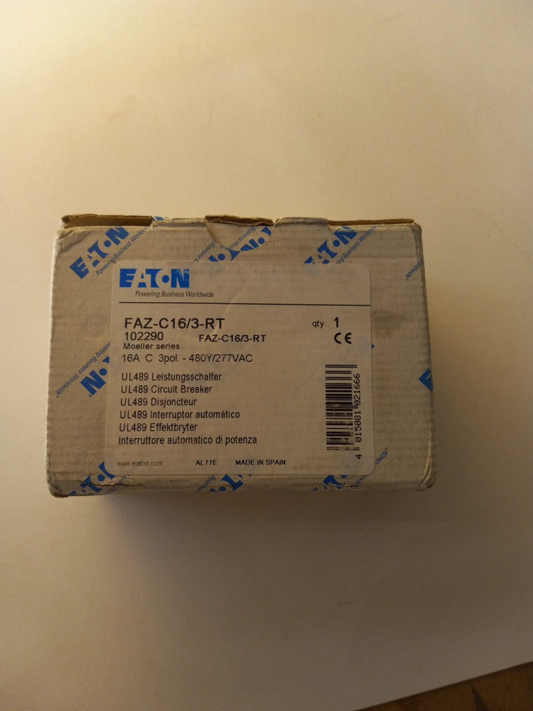 Eaton NSB FAZ-C16/3-RT Miniature Circuit Breakers (MCBs) FAZ 3P 16A 277V 50/60Hz