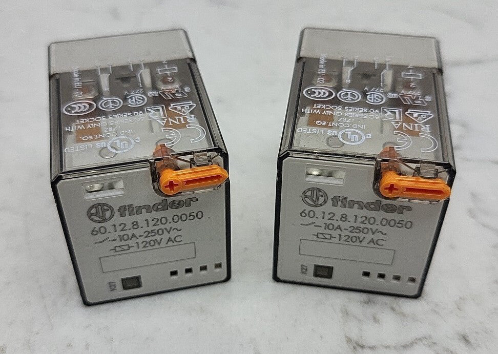 2 Pack Finder 60.12.8.120.0050 General Purpose Relay 120 V Coil 10 A-250 V Used