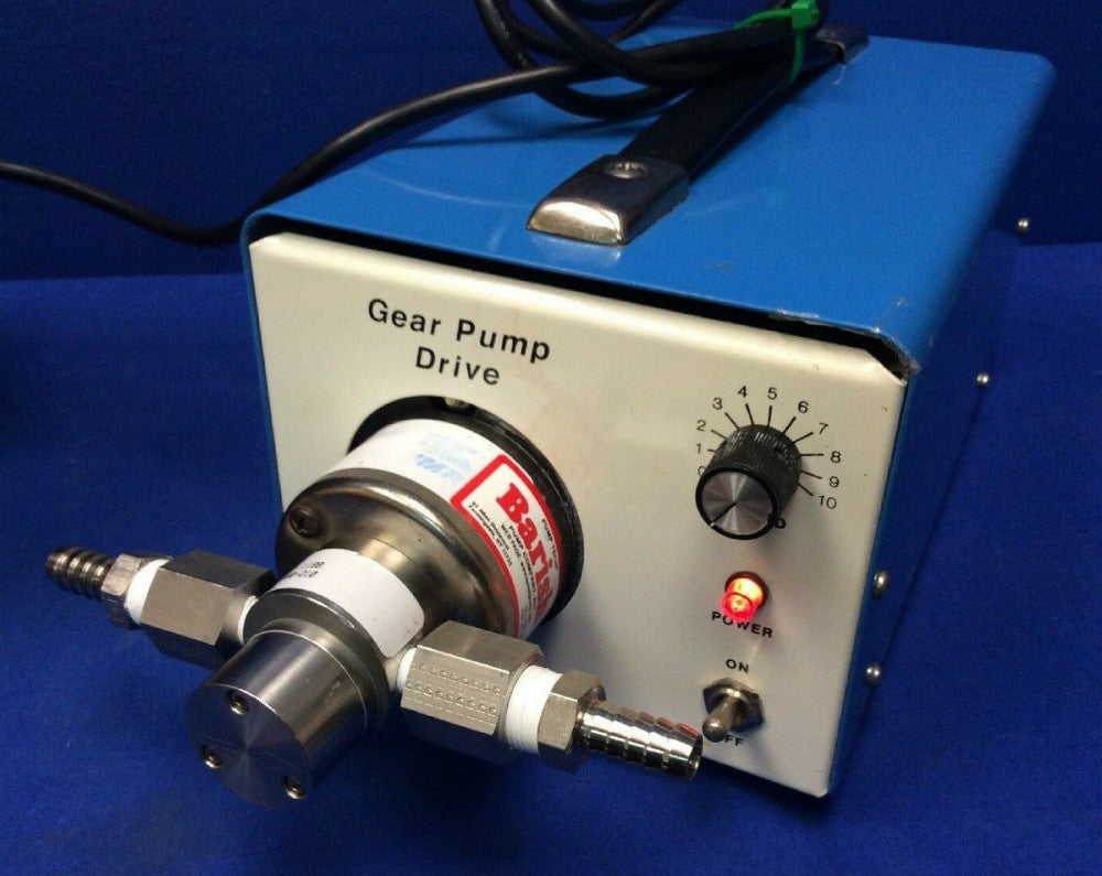 Micropump 81511 Low-Flow Pump Head w/ Barnant 900-574 Gear Pump Drive 0.32mL/Rev