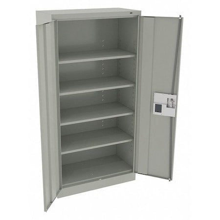 Tennsco 7218Ellg Shelving Storage Cabinet, 72 In H, 36 In W, 18 In D, Recessed