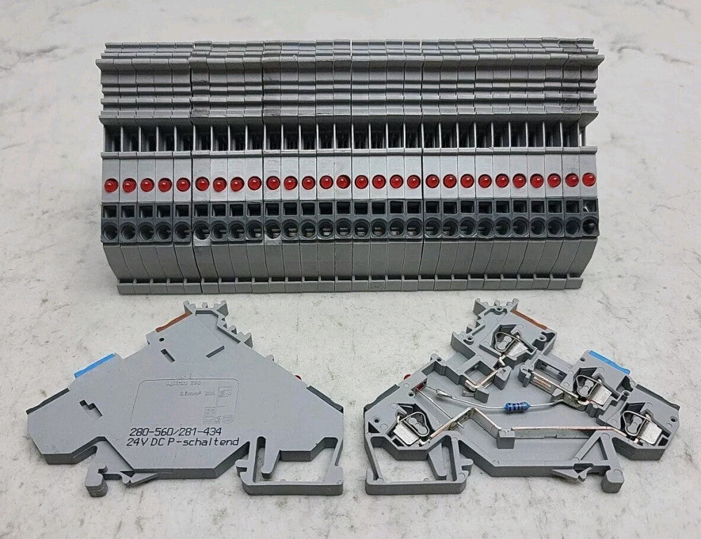 30Pk Wago 280-560/281-434 3-Conductor Switching Sensor Supply Terminal Block