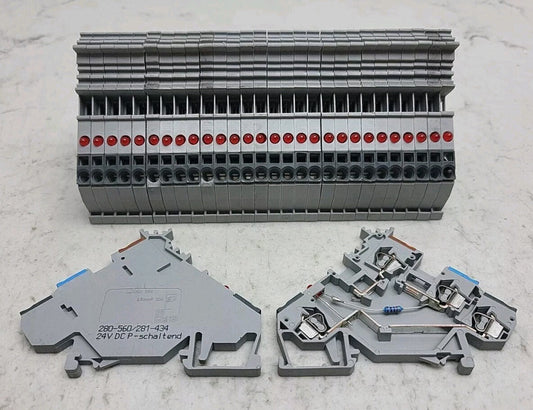 30Pk Wago 280-560/281-434 3-Conductor Switching Sensor Supply Terminal Block