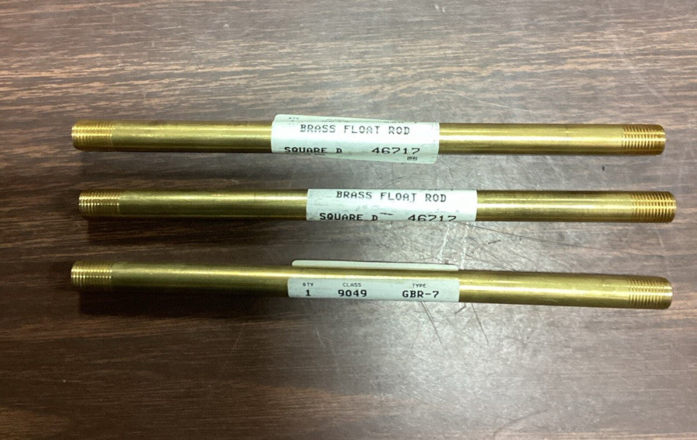 SQUARE D 9049 GBR-7 BRASS FLOAT ROD 7” Lot Of 3 E79