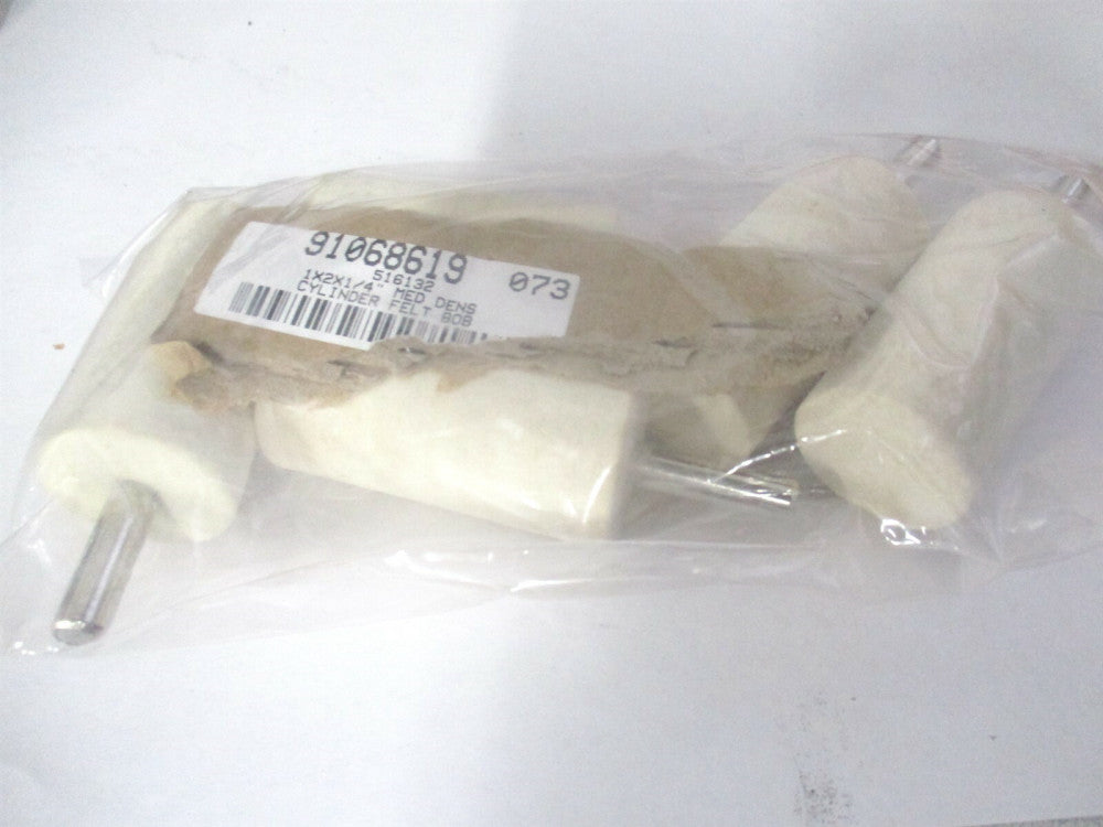 (516132) 1" x 1/4" x 2" OAL Medium Density Cylinder Shaped Mounted Bob - Qty 5