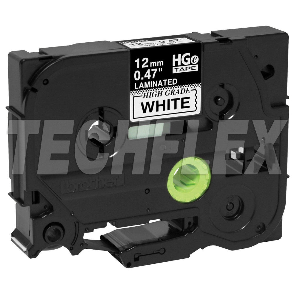 BR-HGE2315PK      Brother HGe, Black Ink on White Label, 5 pack