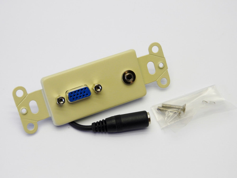 IMPACT 37092 HD15+3.5MM WALL PLATE IVORY