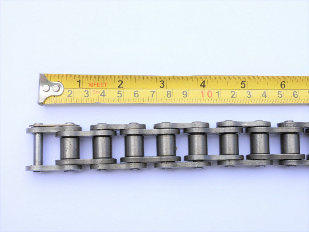 6' 60H Roller Chain, #60, HEAVY DUTY Roller Dia .4625, Pitch: 3/4", Inner Width: