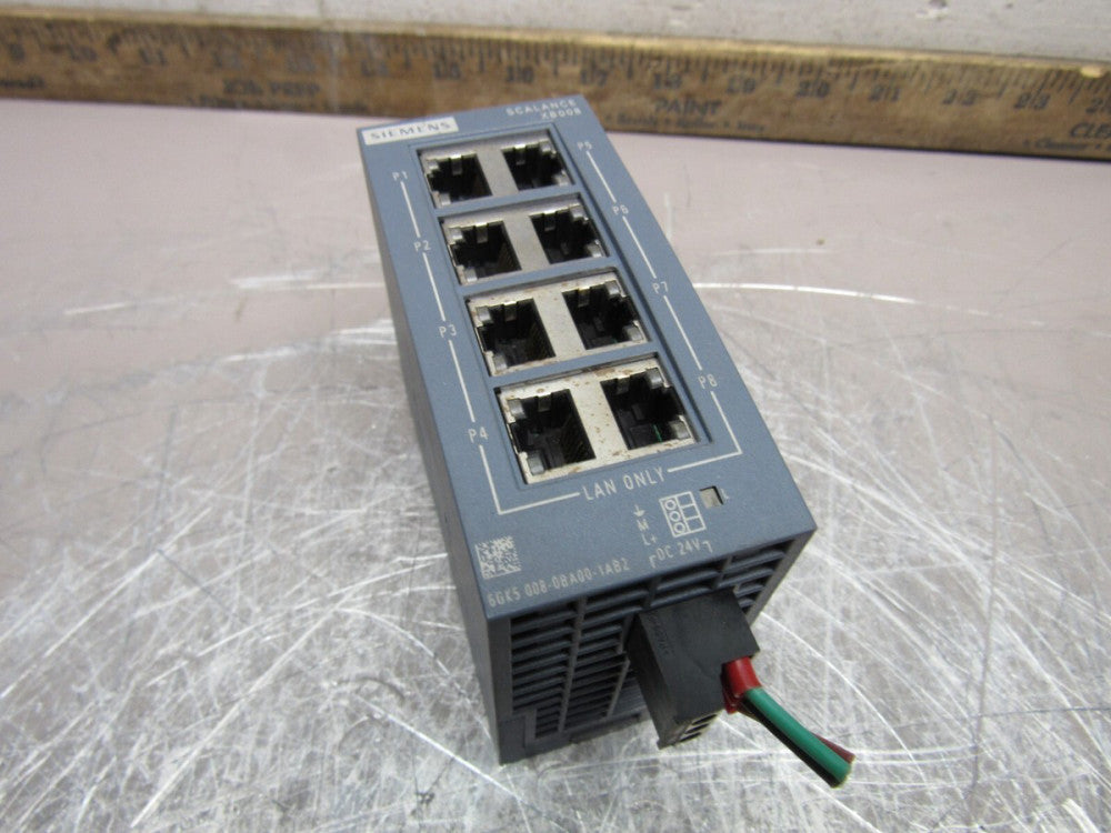 SIEMENS SCALANCE XB008 6GK5008-0BA00-1AB2 ETHERNET SWITCH XLNT USED TAKEOUT !!