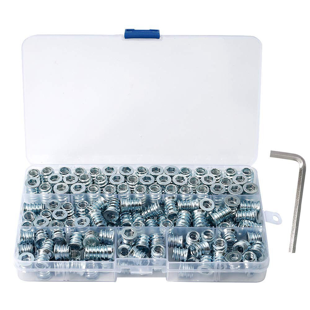 Threaded Insert for Wood 1/4-20 x 10mm 15mm 20mm Screw in Wood Insert Nut Kit...