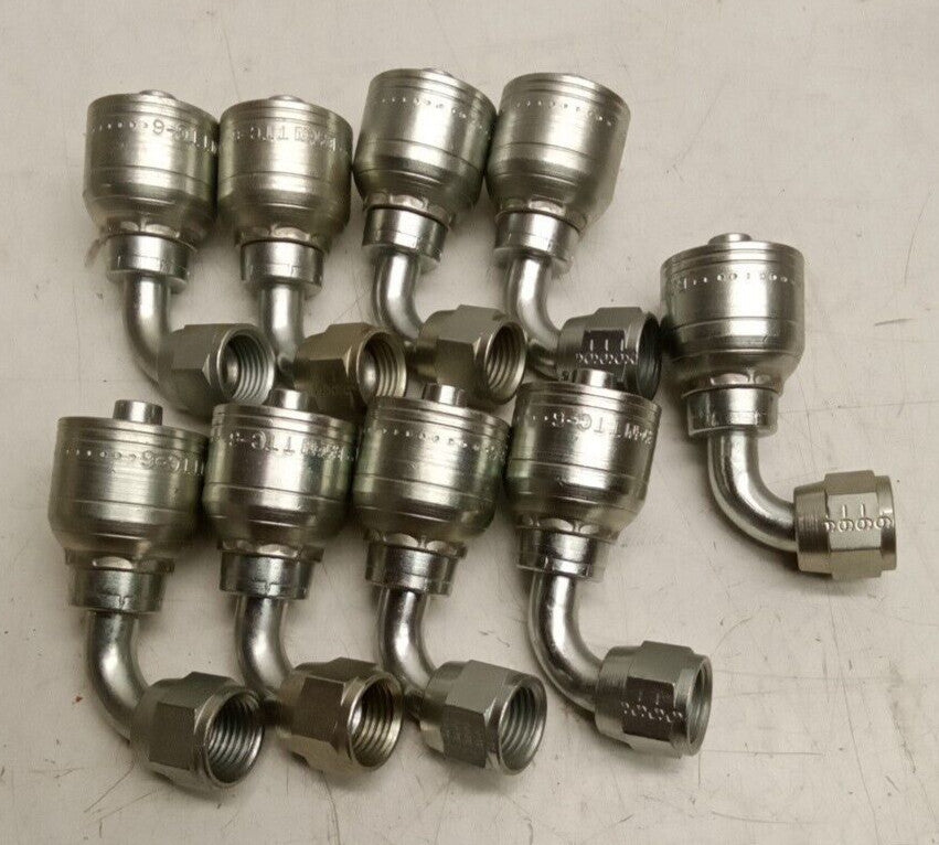 Eaton TTC-6 Crimp Style 90° Elbow Adapter (Lot Of 9)
