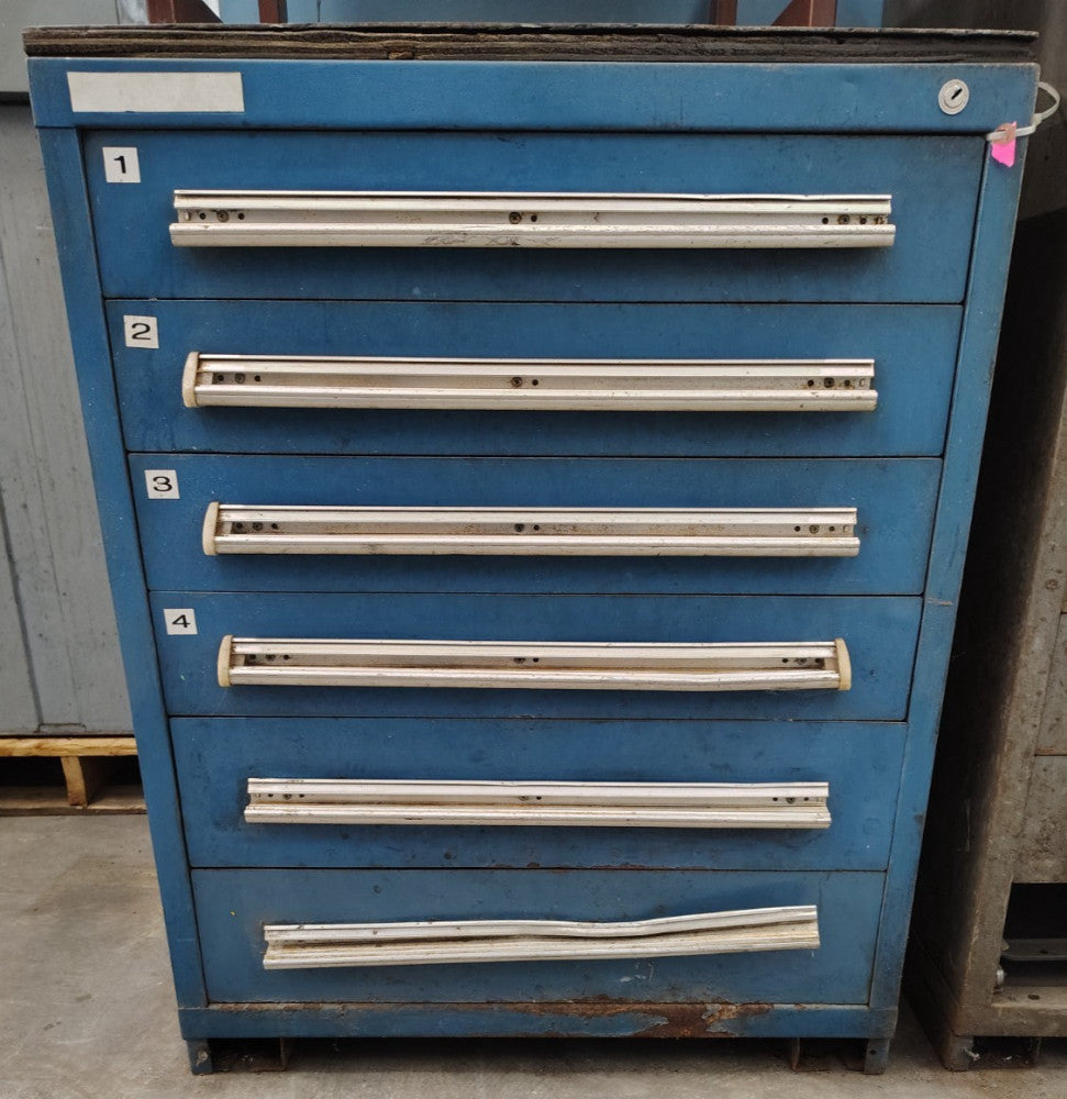 STANLEY VIDMAR TOOL CABINET 6 DRAWERS 30"W STEEL MATERIAL