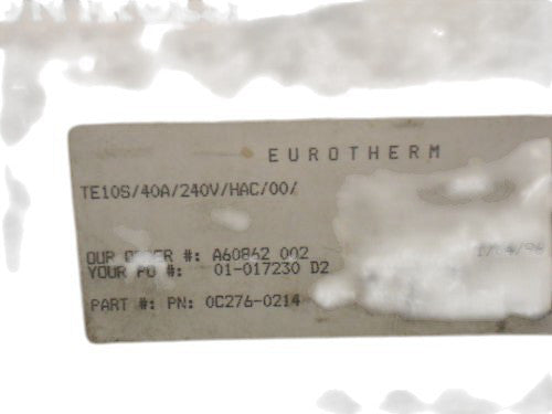 EUROTHERM CONTROLS TE10S/40A/240V/HAC/00/
