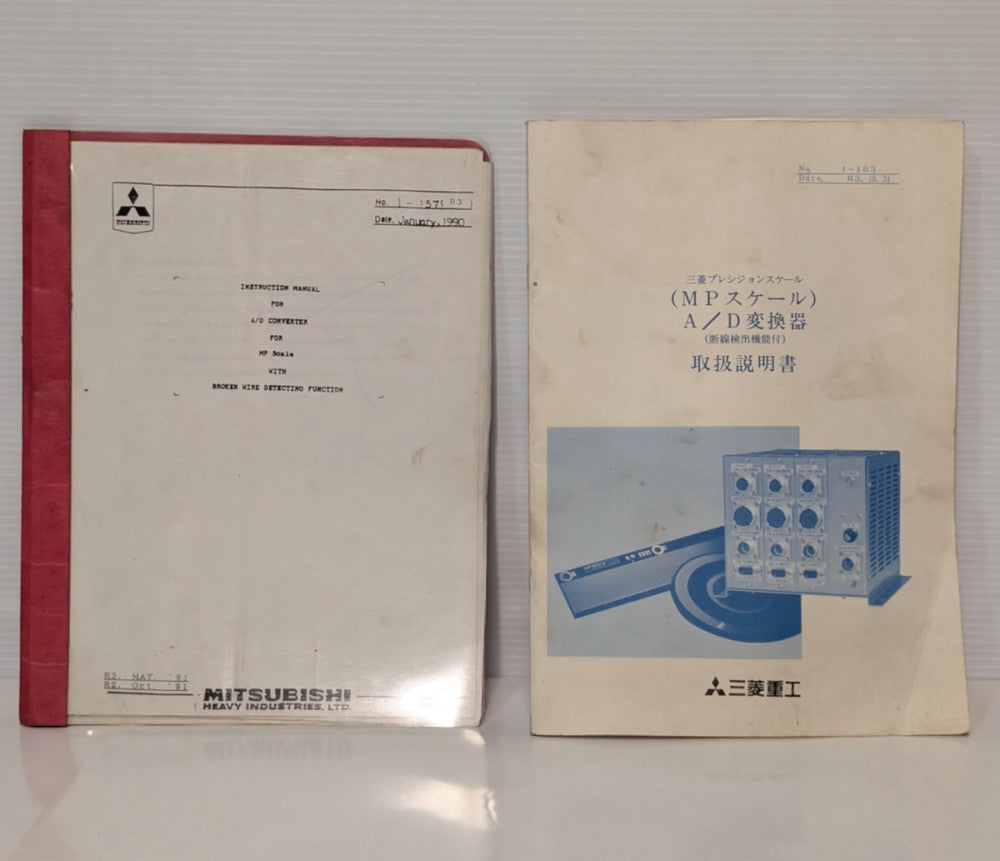 Mitsubishi 1-157, 1-163 Eng/Jap Instruction Manuals for MP scale A/D converter