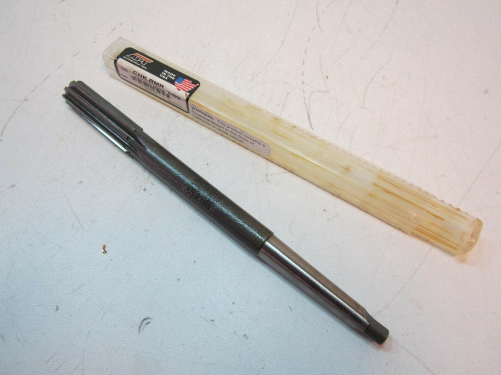 APT 19/32 1MT HSS Taper Shank Right Hand Straight Flute Chucking Reamer
