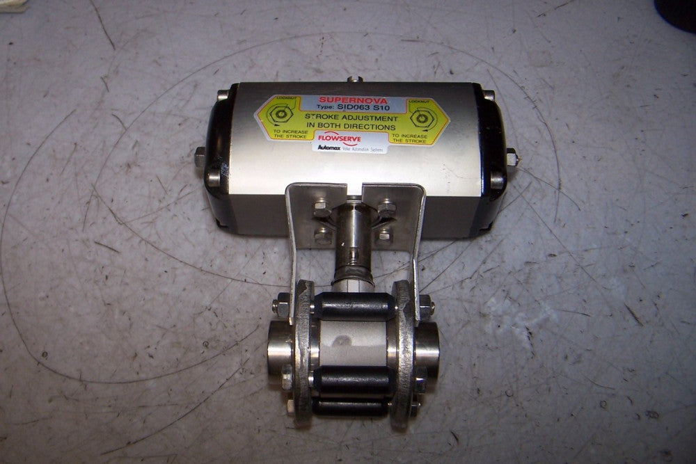NEW FLOWSERVE 1" ACTUATED STAINLESS STEEL BALL VALVE SOCKET TYPE SID063S10 